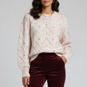 HOUSE OF HARLOW | BNWT Pink Rhinestone Sweater